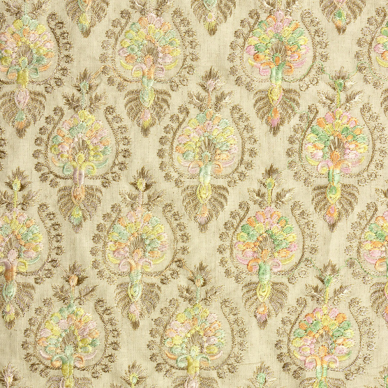 پارچه مانتو طرح خامه دوزی کد 02051437