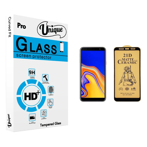 محافظ صفحه نمایش سرامیکی يونيک مدل +Clear مناسب برای گوشی موبایل سامسونگ Galaxy J4 Plus