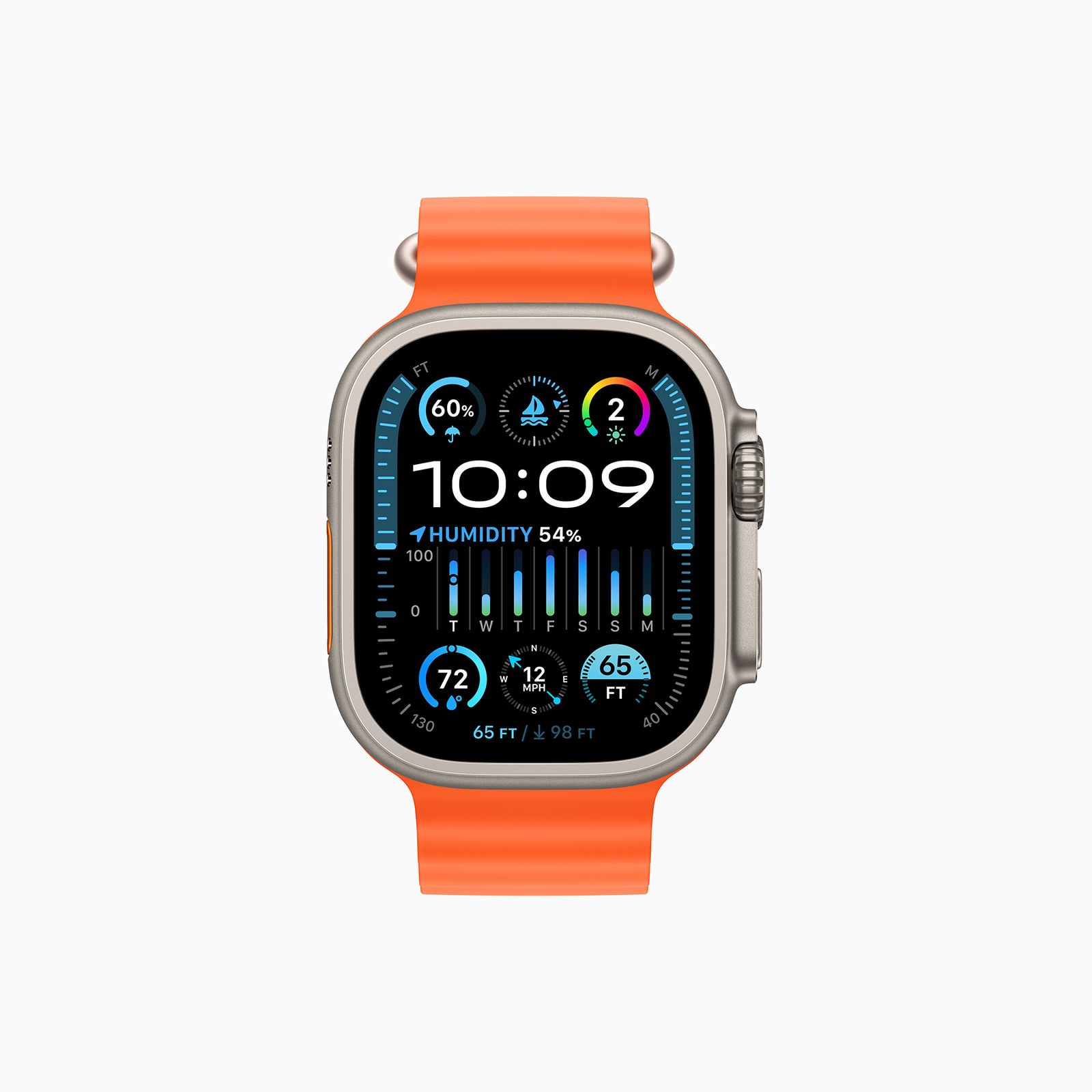 ساعت هوشمند اپل مدل Ultra 2 Titanium Case Ocean Band 49mm -  - 12