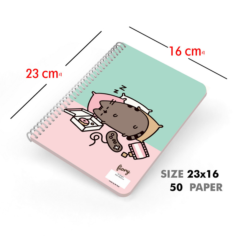 دفتر مشق 50 برگ مستر راد مدل گربه کیوت کد fiory 2191