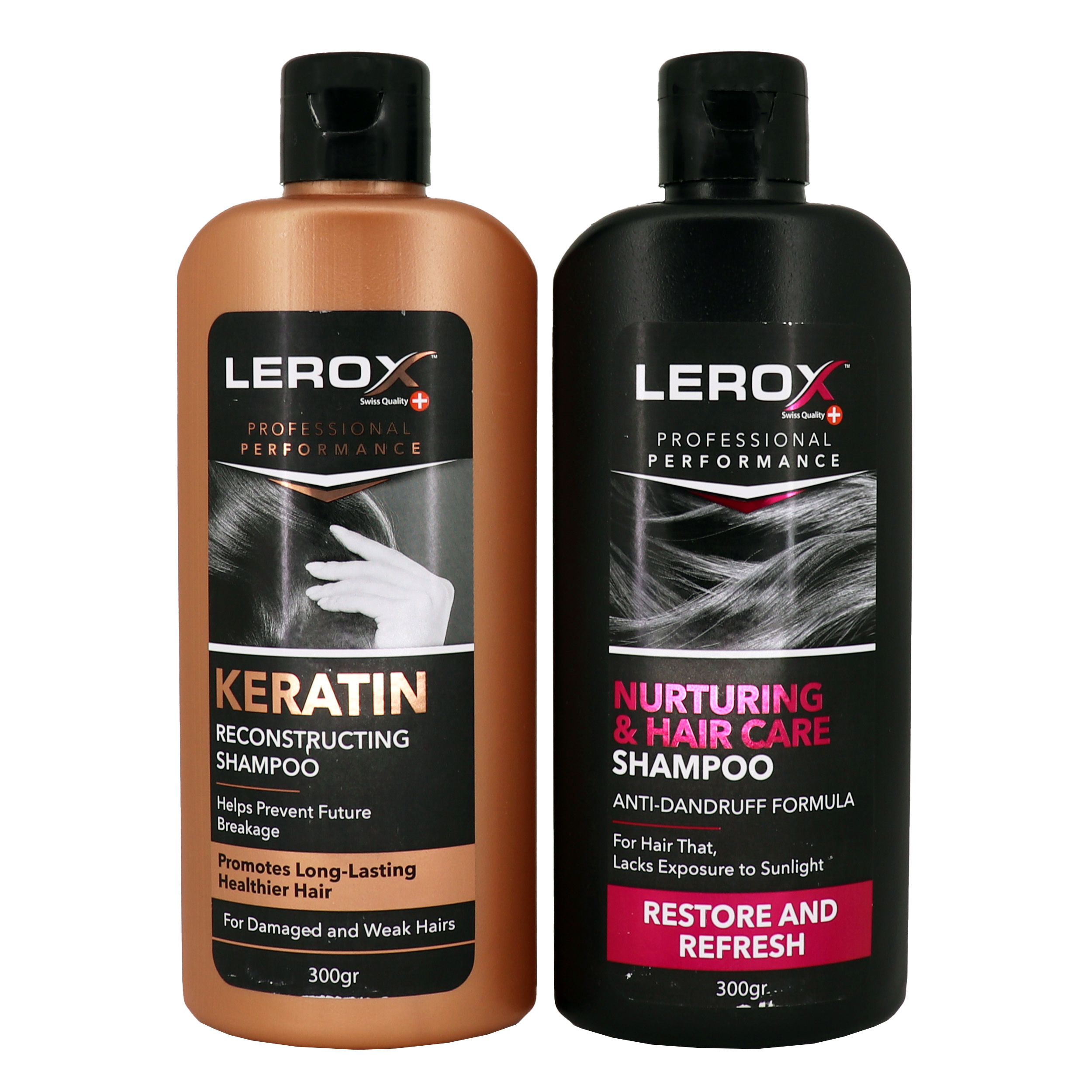 شامپو مو لروکس مدل Keratin حجم 300 میلی لیتر به همراه شامپو مو لروکس مدل Nurturing & Hair Care حجم 300 میلی لیتر -  - 1