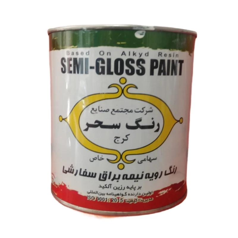 رنگ روغنی نیم براق سفید سحر کد 601 وزن یک کیلوگرم