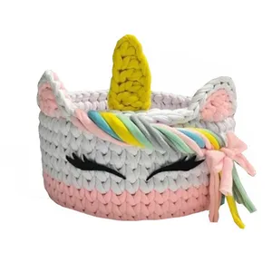 سبد قلاب بافی تریکو  مدل اسب شاخ دار