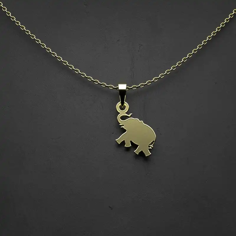 گردنبند طلا 18 عیار زنانه مدوپد مدل فیل کد BB2-1-1073