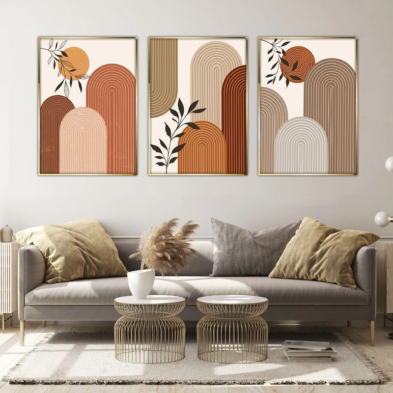 تابلو آتریسا طرح مینیمال مدرن مدل AT00718 مجموعه 3 عددی