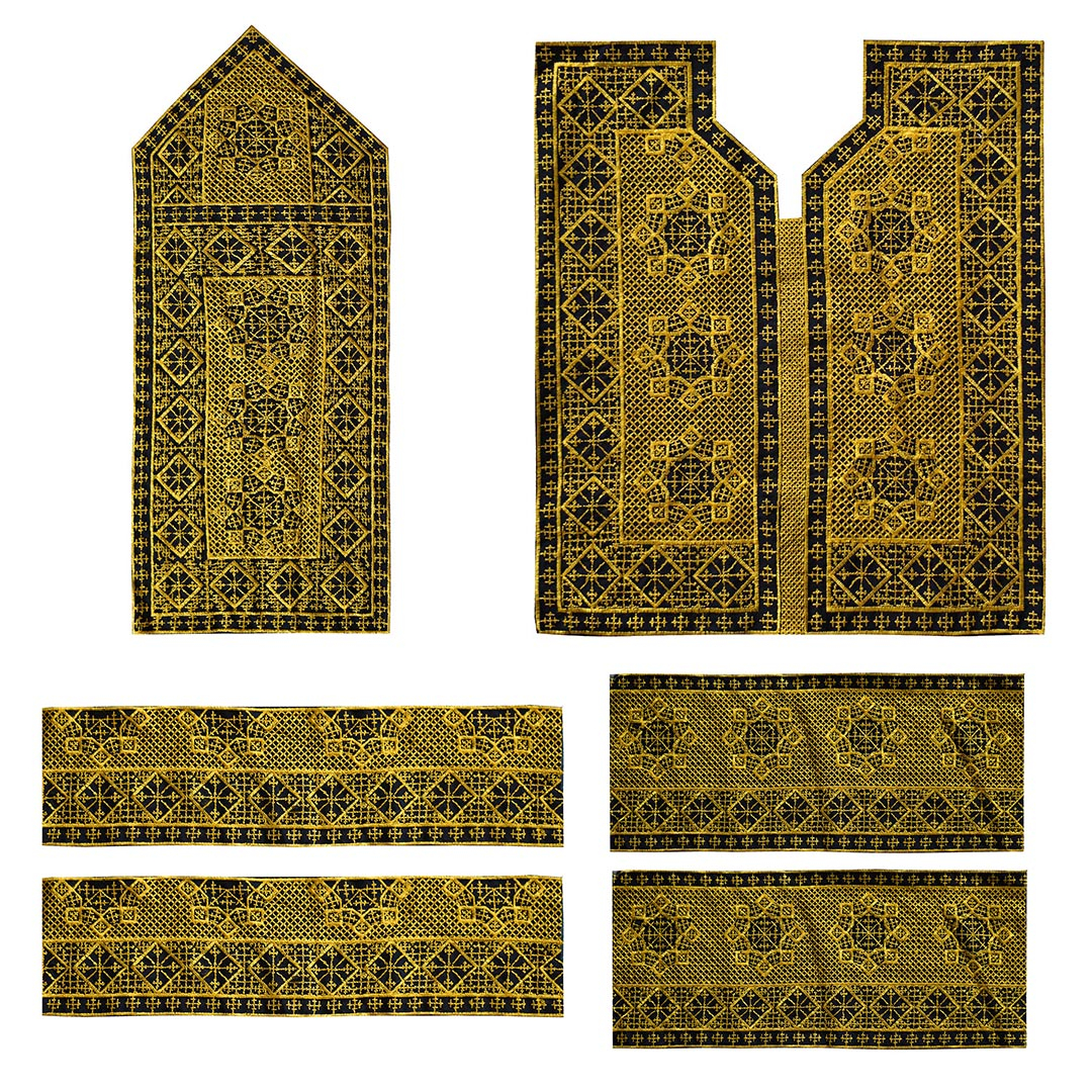 پارچه سوزن دوزی مدل ABR-01 مجموعه 6 عددی