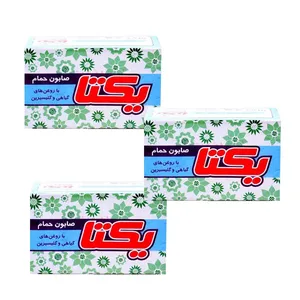  صابون شستشو یکتا مدل General وزن 120 گرم مجموعه 3 عددی