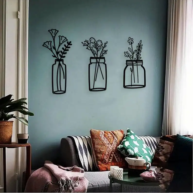 استیکر مدل گلدان مجموعه 3 عددی