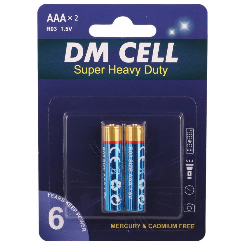 باتری نیم قلمی مدل dm clell بسته دو عددی