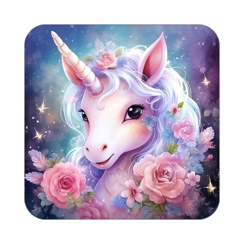 زیر لیوانی کاکتی طرح اسب تک شاخ و یونیکورن مدل mp32975