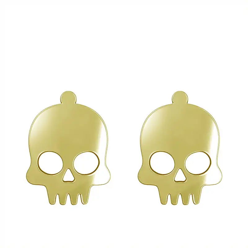 گوشواره طلا 18 عیار زنانه مدوپد مدل جمجمه کد GA1-15642