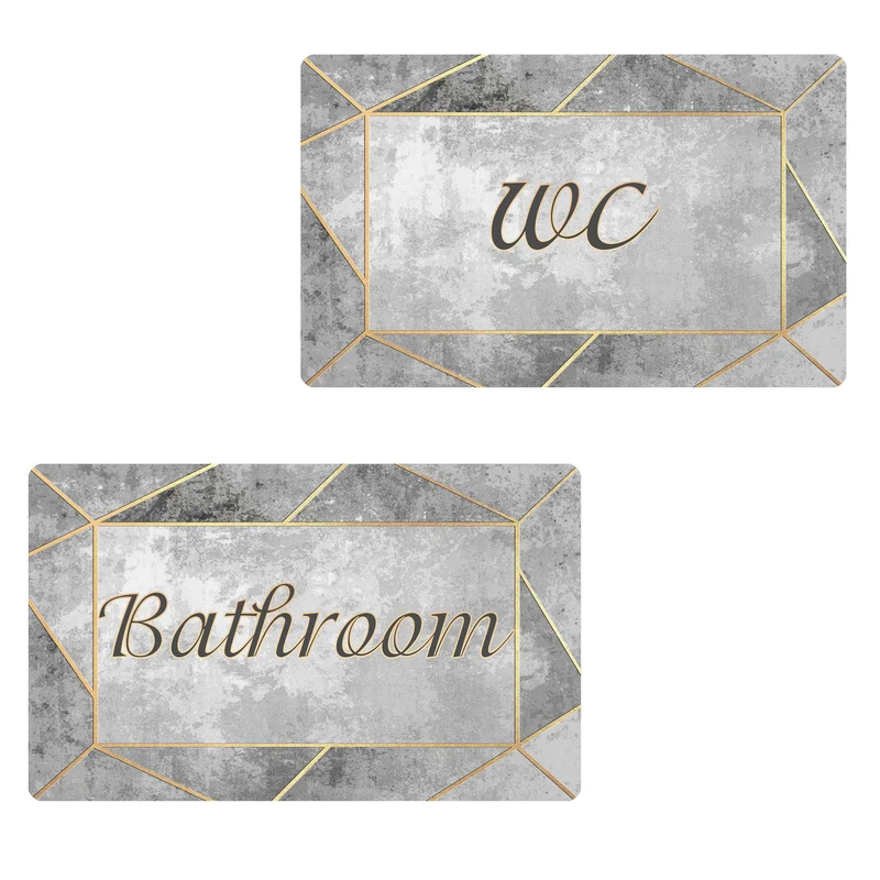 پادری طرح حمام و سرویس بهداشتی کد D41112 سایز 76x46 سانتی متر مجموعه دو عددی