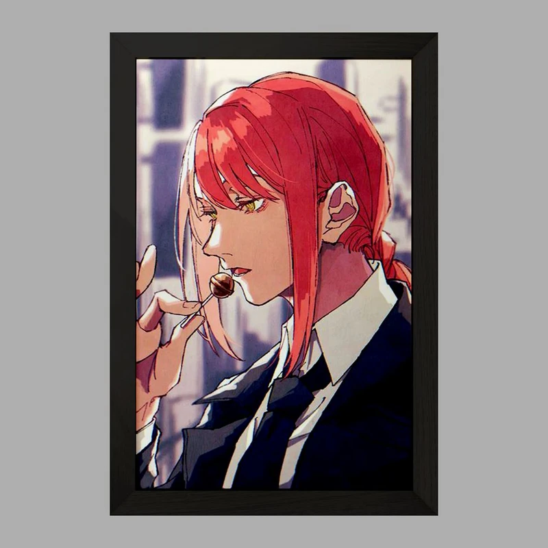 تابلو خندالو مدل ماکیما انیمه مرد اره ای Chainsaw Man  کد 17868