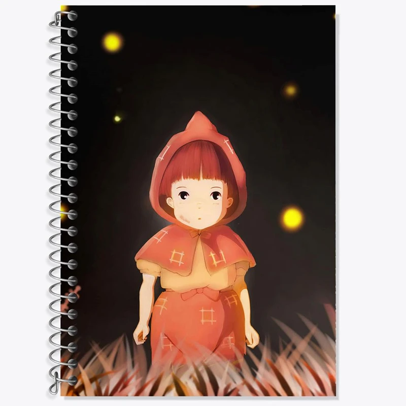 دفتر لغت 50 برگ خندالو مدل ستسوکو انیمیشن گورستان کرم های شب تاب کد 13699