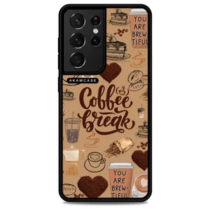 AKAM AMC-WSGS21U-COFFEE-18 Cover For Samsung Galaxy S21 Ultra