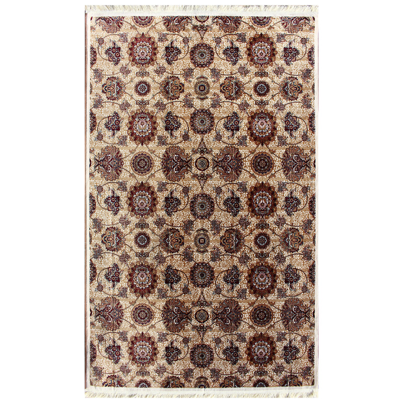 فرش ماشینی نیروانا طرح افشان دریا کد 14009 زمینه کرم