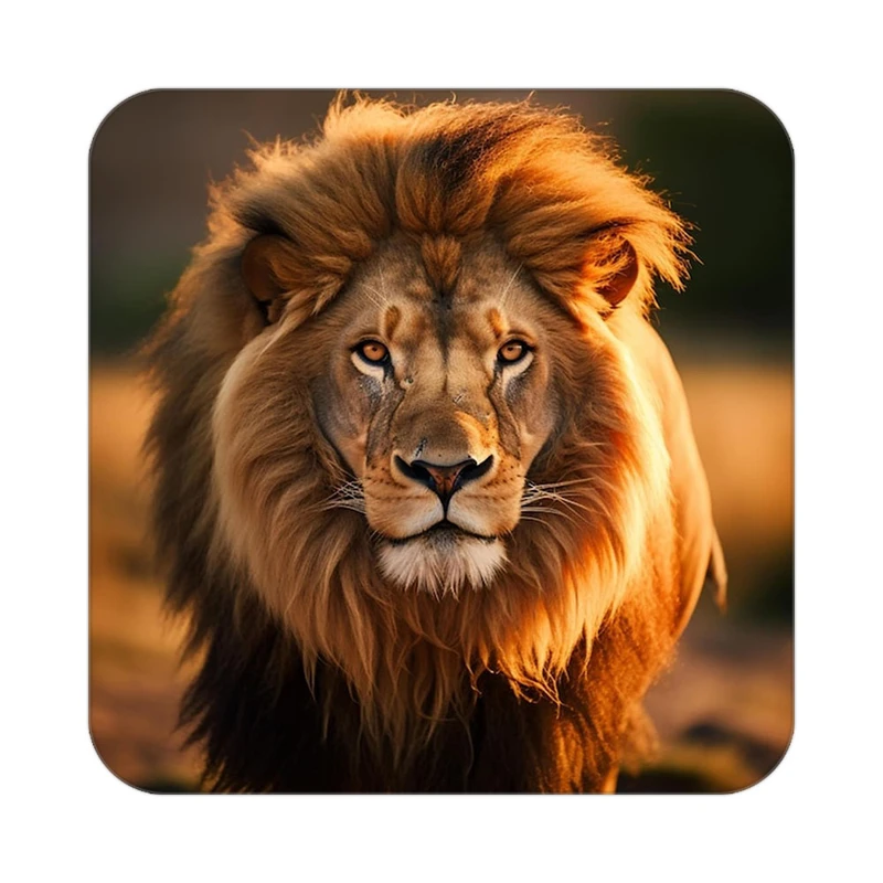 زیر لیوانی کاکتی طرح شیر مدل mp23086