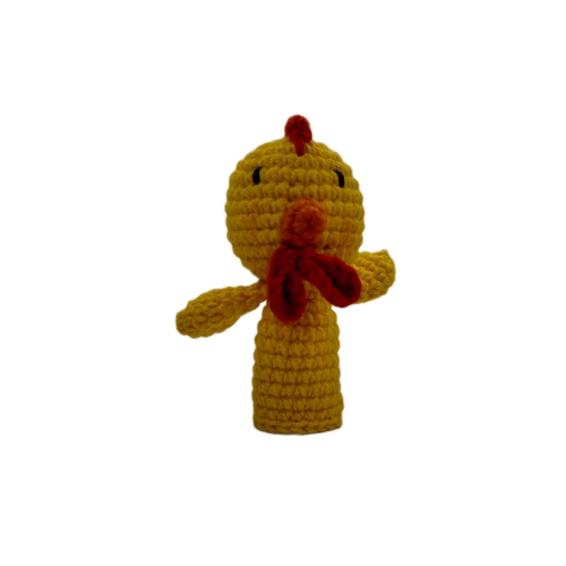 عروسک بافتنی مدل انگشتی خروس