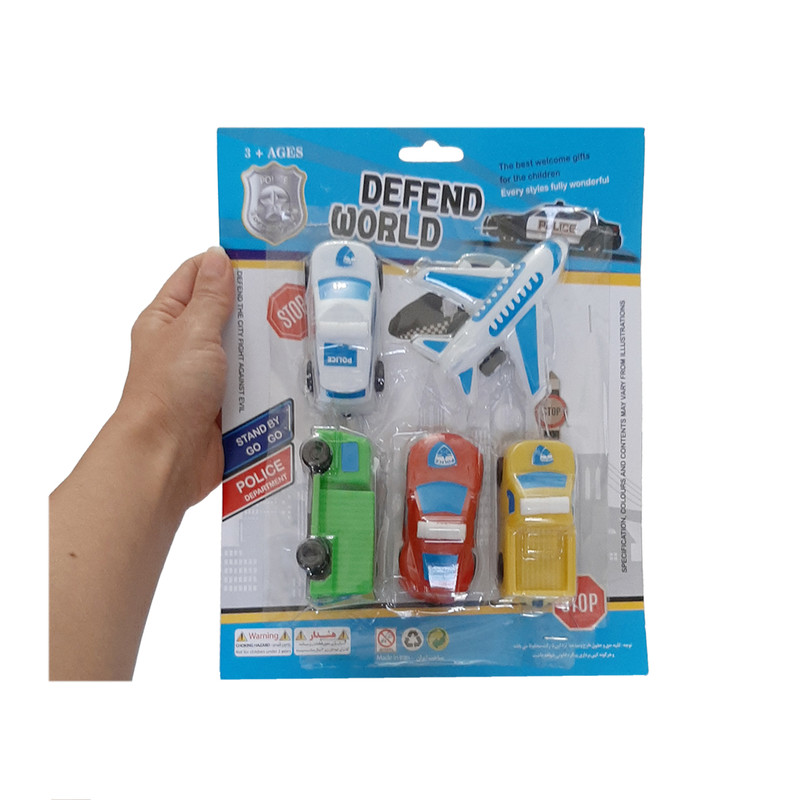 ماشین بازی مدل POLICE مجموعه 5 عددی