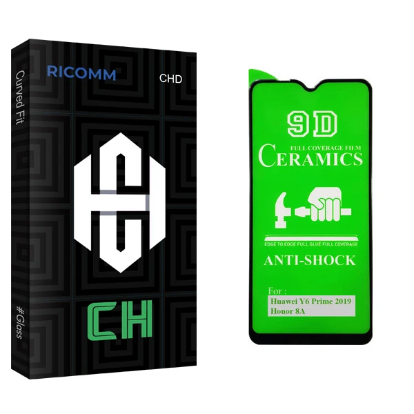 محافظ صفحه نمایش 9D ریکام مدل CH glass مناسب برای گوشی موبایل هوآوی Y6 Prime 2019 / آنر 8A