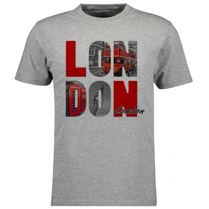 تی شرت آستین کوتاه مردانه مدل لندن V200