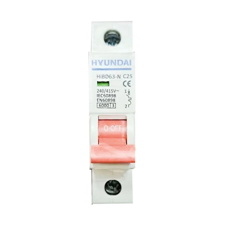 فیوز مینیاتوری تک فاز 25 آمپر هیوندای مدل C25