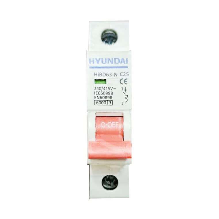 فیوز مینیاتوری تک فاز 25 آمپر هیوندای مدل C25