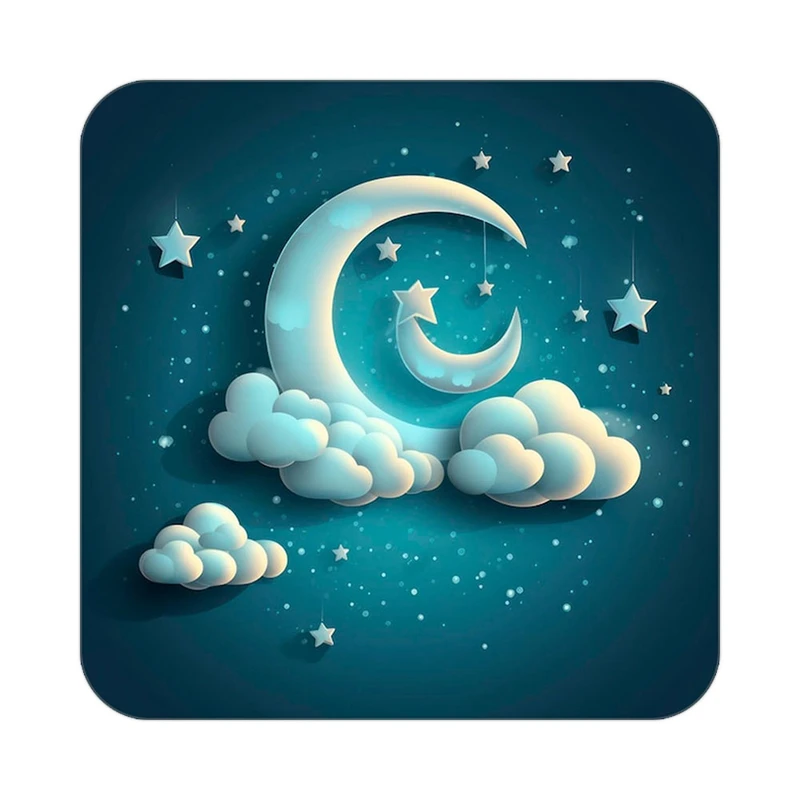 زیر لیوانی کاکتی طرح ماه و ستاره مدل mp52813