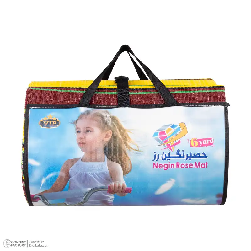 زیر انداز سفری 12 نفره حصیر نگین رز مدل 6 VIP