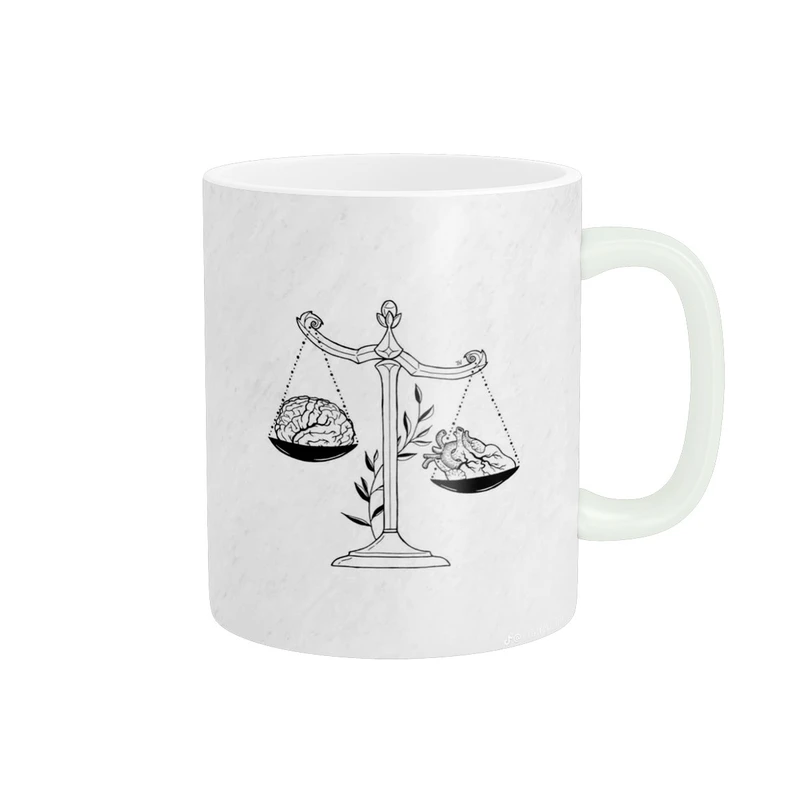 ماگ پاد آفرین مدل ترازوی عقل و مغز کد 1372