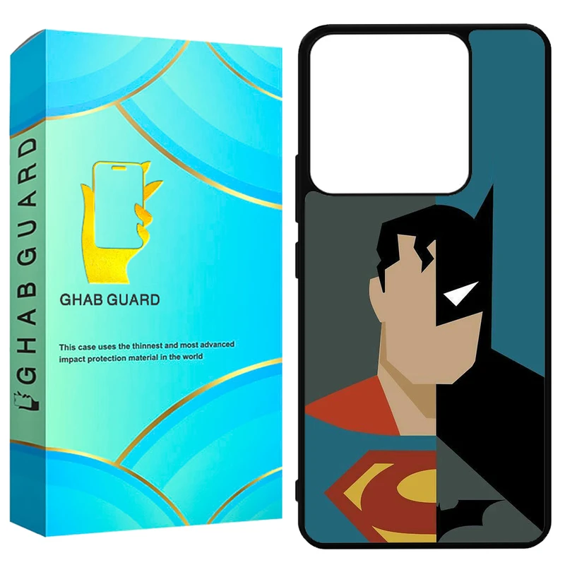 کاور قاب گارد طرح بتمن و سوپر من مدل GN14 مناسب برای گوشی موبایل شیائومی Redmi Note 14 5G