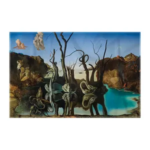 کاغذ کادو ترمه طراحان ایده مدل انعکاس قوها به صورت فیل از دالی کد art0762 