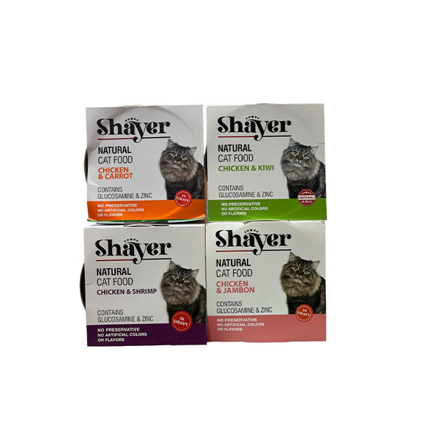 کنسرو گربه شایر مدل natural وزن 440 گرم مجموعه 4 عددی