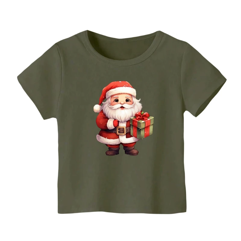 تی شرت آستین کوتاه بچگانه مدل بابانوئل کریسمس کد 44