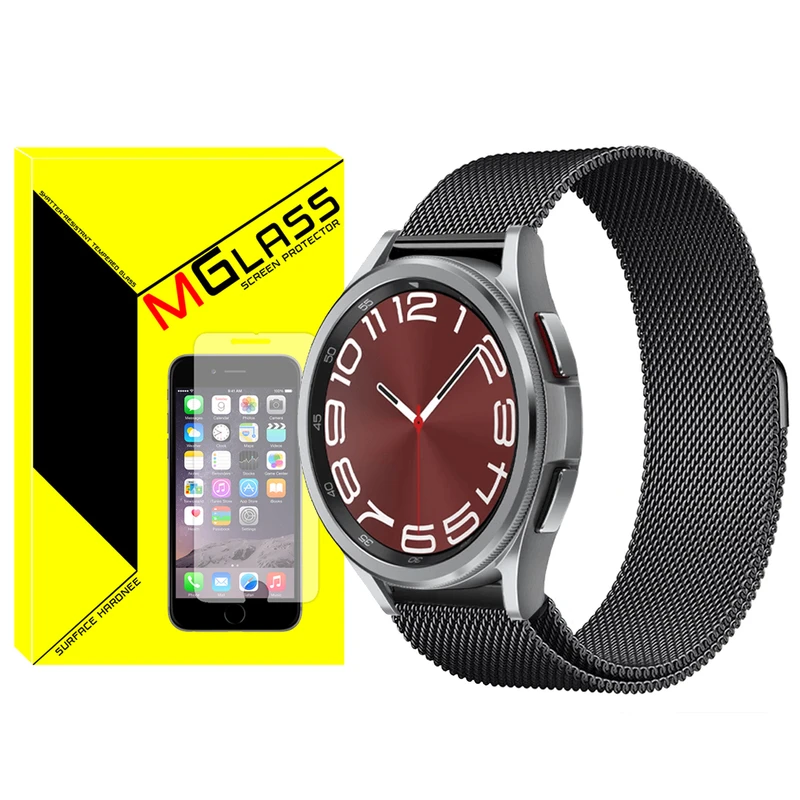 بند ام‌گلس مدل Milanese مناسب برای ساعت هوشمند سامسونگ Galaxy Watch 6 Classic 43mm