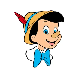 استیکر چوبی کودک طرح پینوکیو کد 001
