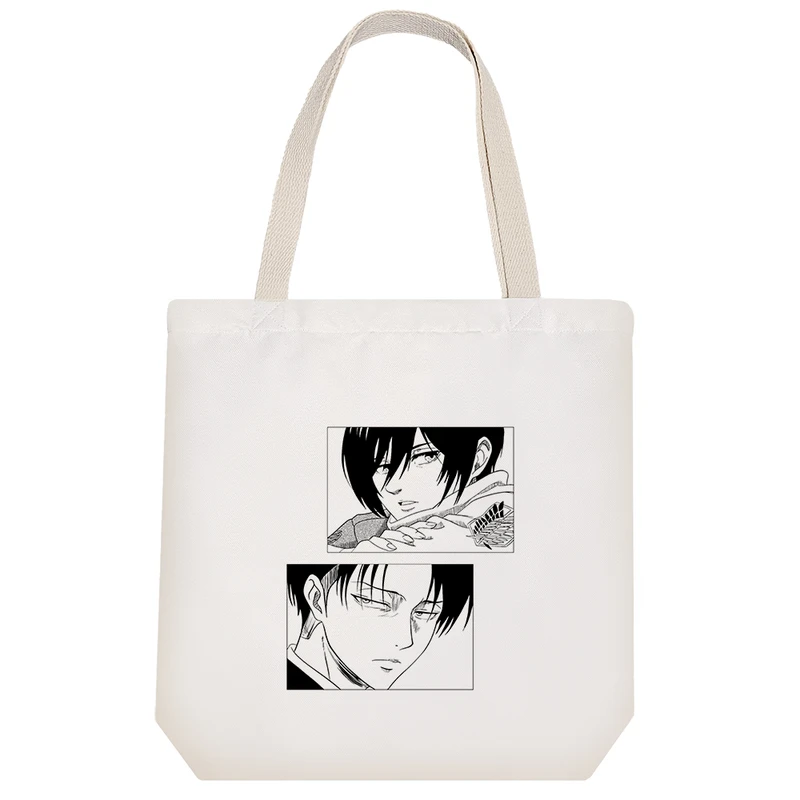 ساک خرید خندالو طرح میکاسا و لیوای انیمه اتک آن تایتان کد H365