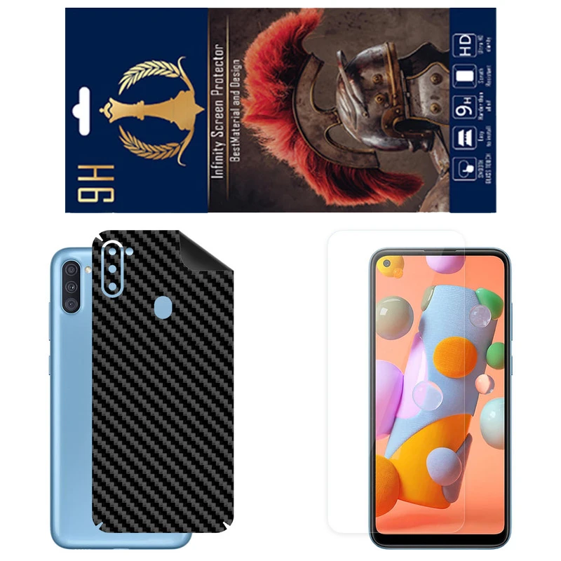 برچسب پوششی اینفینیتی مدل FC مناسب برای گوشی موبایل سامسونگ Galaxy M11 به همراه محافظ صفحه نمایش