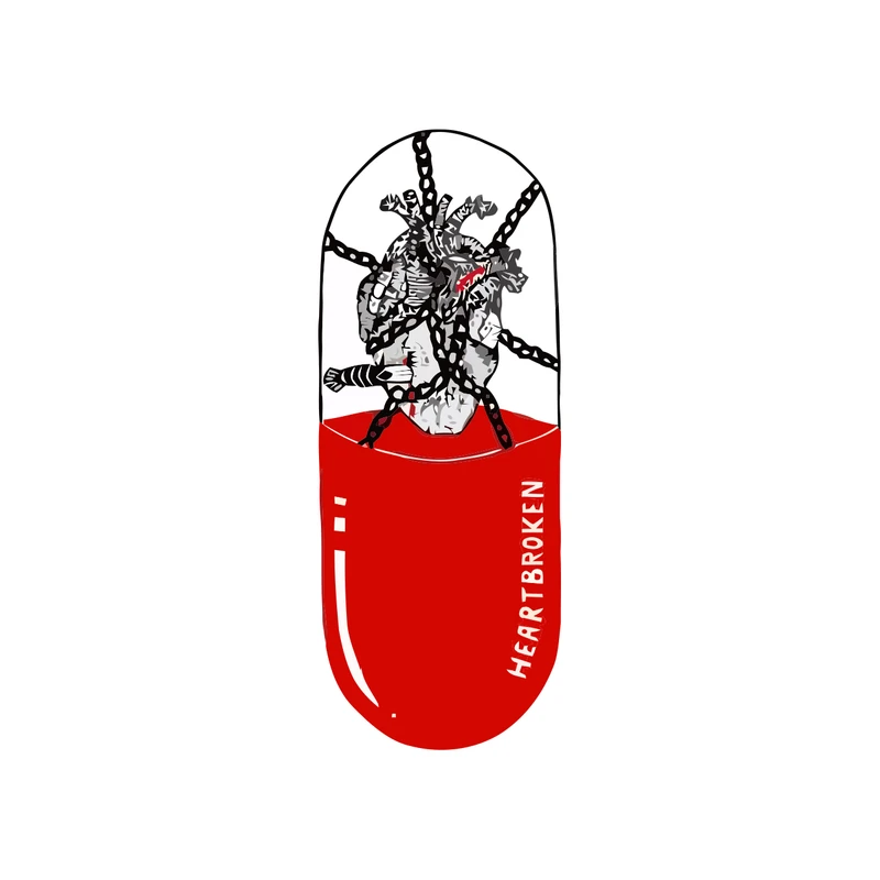 برچسب لپ تاپ پویا مارکت طرح قلب گرفتار کد 1981