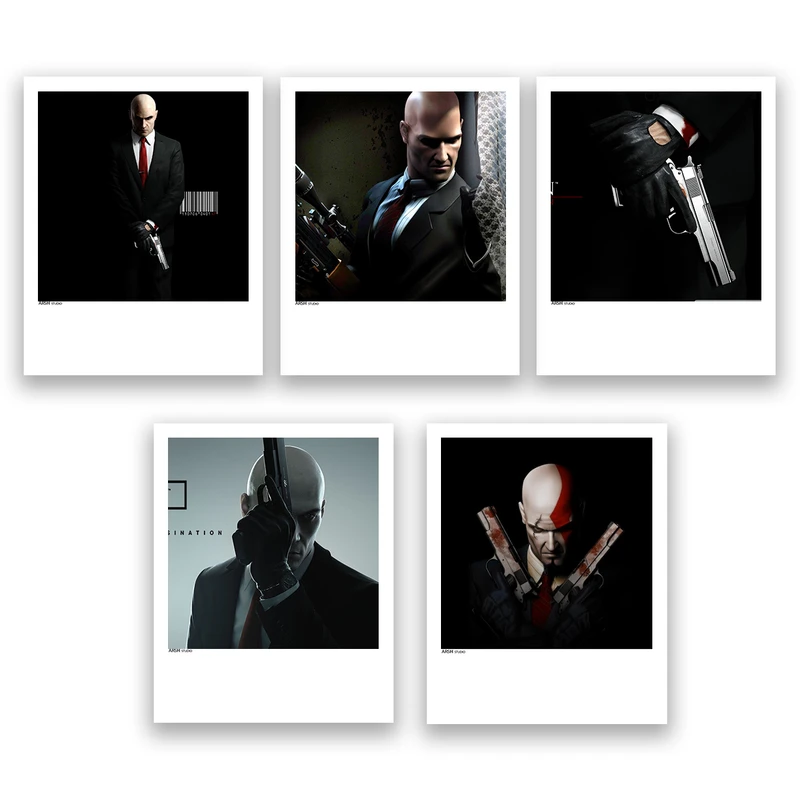 آویز تزیینی عرش مدل هیتمن Hitman کد Asa395 مجموعه پنچ عددی