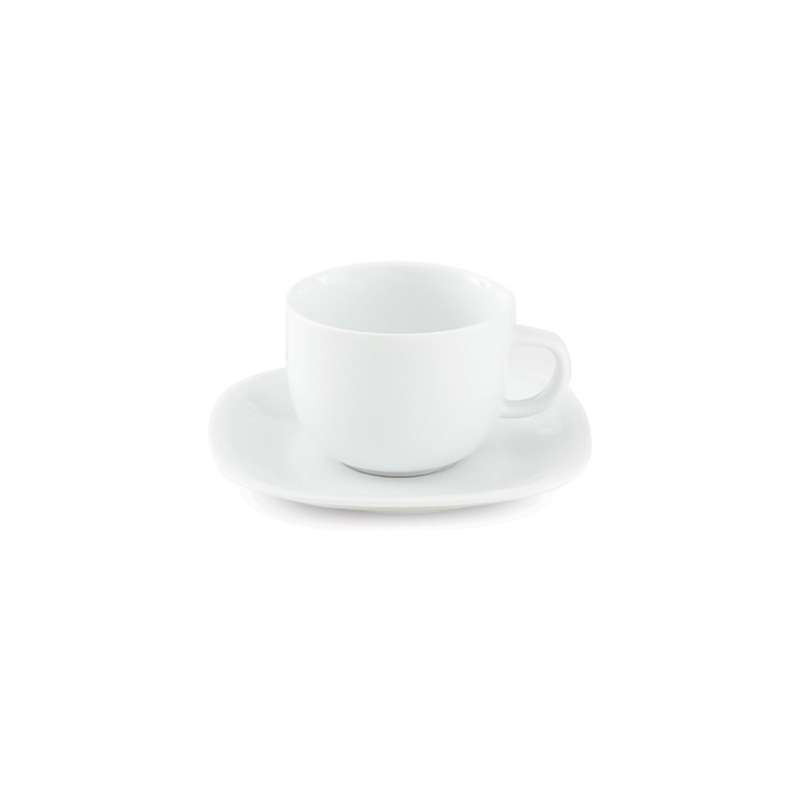 ست فنجان و نعلبکی 12 پارچه چینی زرین ایران مدل کواترو 8 سفید درجه عالی