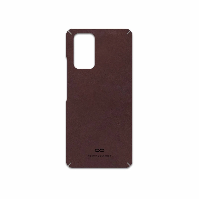 برچسب پوششی ماهوت مدل Matte-Dark-Brown-Leather مناسب برای گوشی موبایل شیائومی Redmi Note 10 Pro Max
