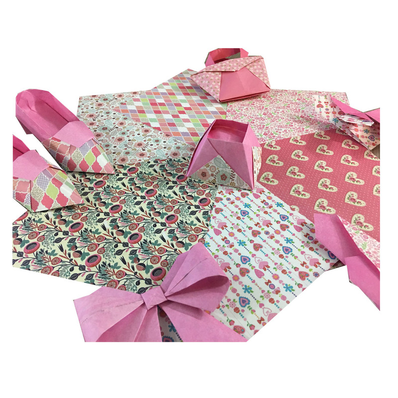 کاغذ اوریگامی سلما مدل گلدار کد G-13 بسته 48 عددی