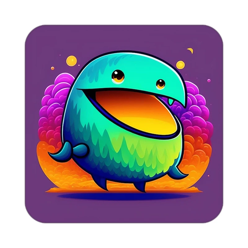 زیر لیوانی کاکتی طرح حیوانات رنگی مدل mp25892