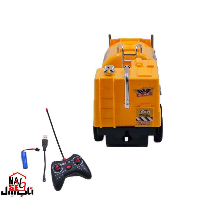 ماشین بازی کنترلی ناب سل مدل کامیون بونکر سیمان شارژی