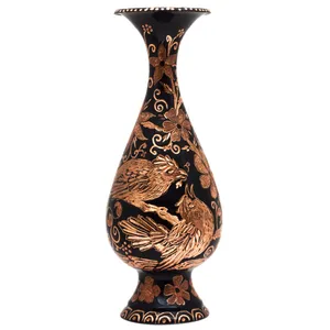 گلدان قلمزنی رستا مدل 41-14-129 ارتفاع 25 سانتی متر