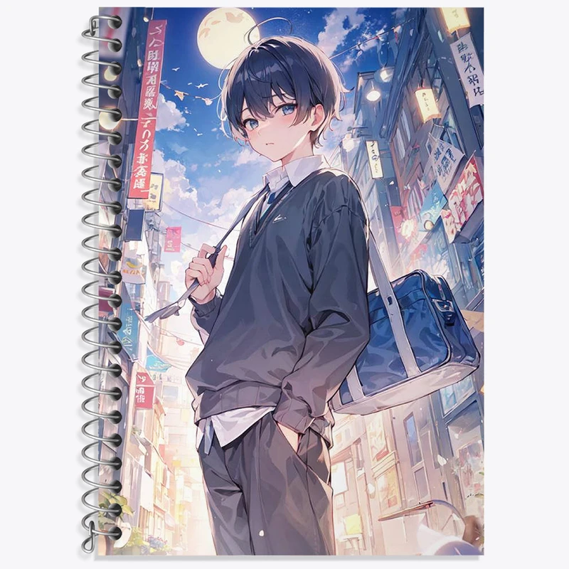 دفتر لغت 50 برگ خندالو طرح پسر انیمه ای کد N1918