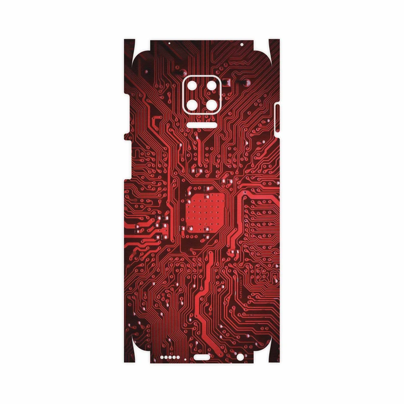 برچسب پوششی ماهوت مدل Red Printed Circuit Board-FullSkin مناسب برای گوشی موبایل شیائومی Redmi Note 9S
