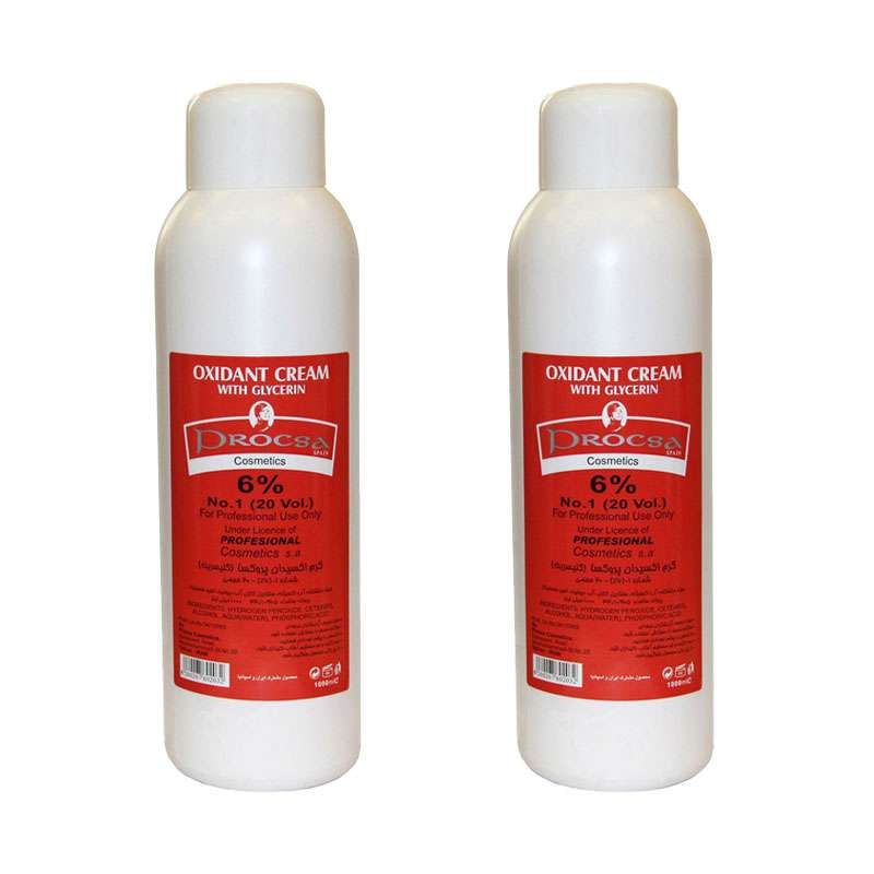 اکسیدان پروکسا مدل Glycerin شش درصدی حجم 1000 میلی لیتر مجموعه 2 عددی اکسیدان پروکسا مدل Glycerin شش درصدی حجم 1000 میلی لیتر مجموعه 2 عددی