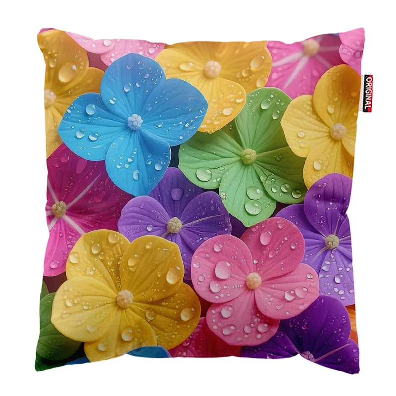 کوسن پاد آفرین طرح گل زیبا کد 3502 سایز 40*40 سانتی متر